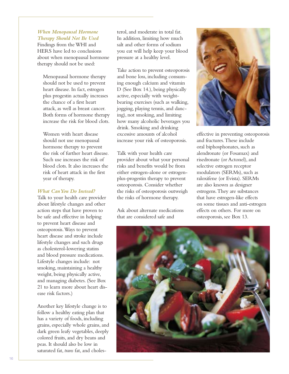 Facts About Menopausal Hormone Therapy, Page 16