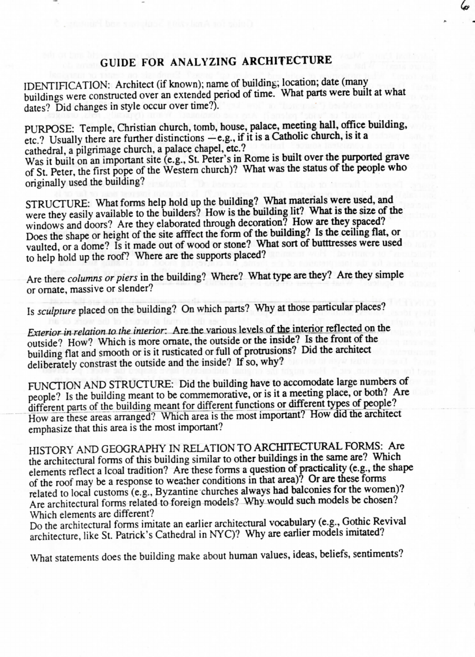 Guide for Analysing Works of Art: Sculpture and Painting, Page 6