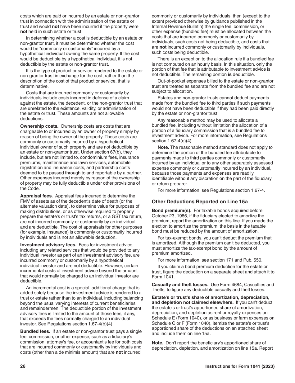 Instructions for IRS Form 1041 Schedule A, B, G, J, K-1 U.S. Income Tax Return for Estates and Trusts, Page 26