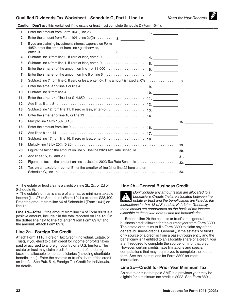 Instructions for IRS Form 1041 Schedule A, B, G, J, K-1 U.S. Income Tax Return for Estates and Trusts, Page 32