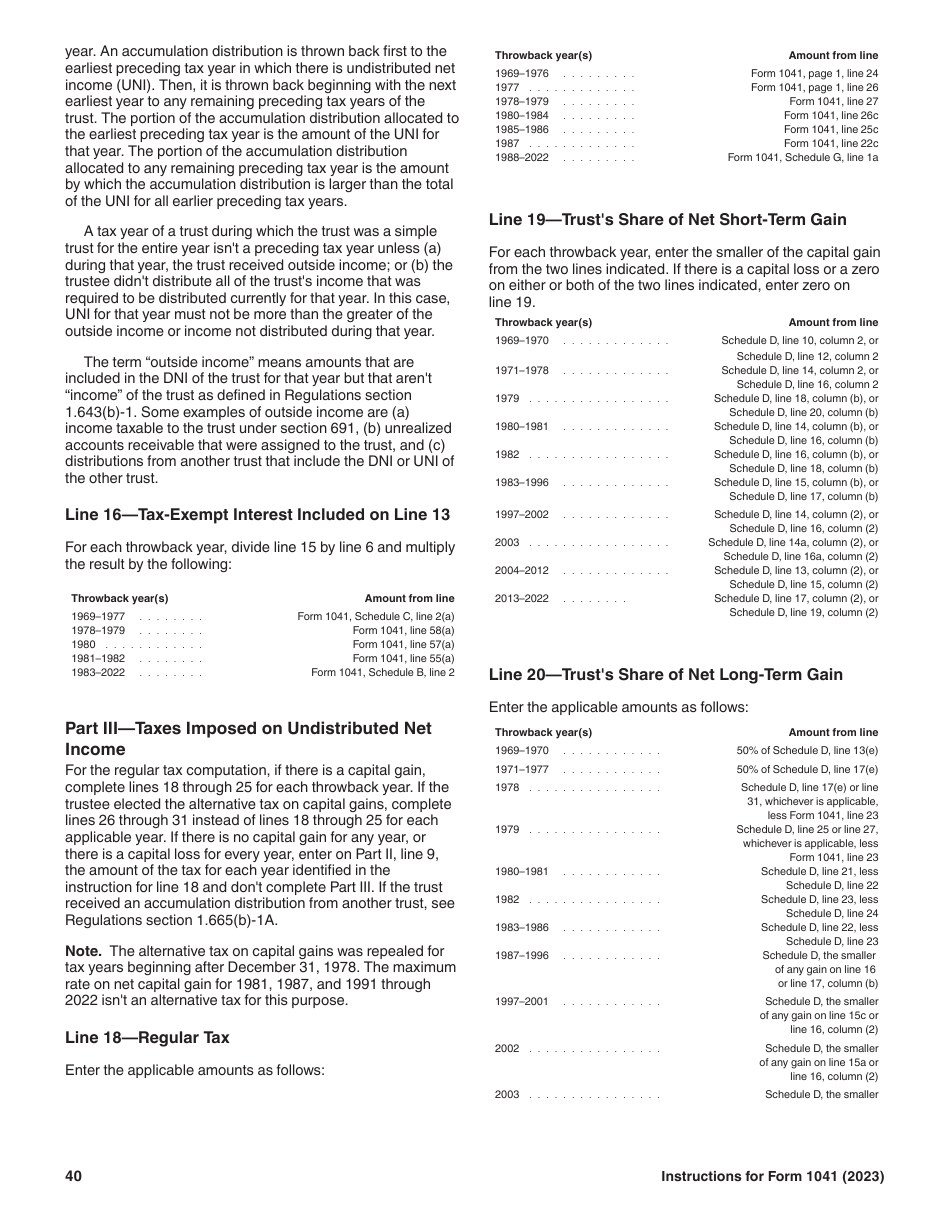 Instructions for IRS Form 1041 Schedule A, B, G, J, K-1 U.S. Income Tax Return for Estates and Trusts, Page 40