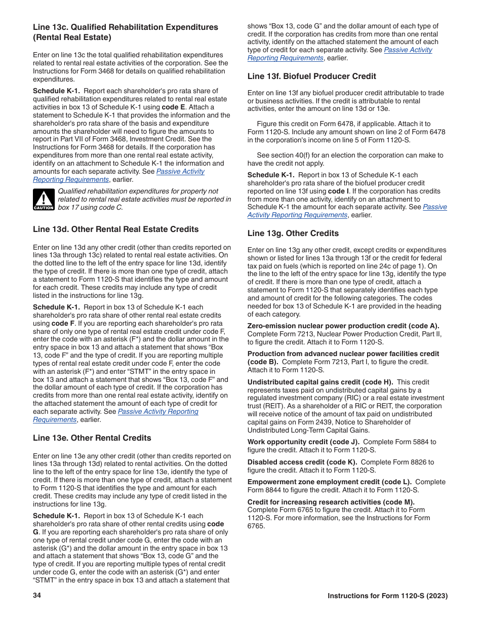Instructions for IRS Form 1120-S U.S. Income Tax Return for an S Corporation, Page 34