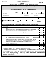 Form SP4-127 Application for a Pennsylvania License to Carry Firearms - City of Philadelphia, Pennsylvania, Page 2