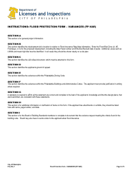 Form PG_004_F Flood Protection Form - Variances - City of Philadelphia, Pennsylvania, Page 5