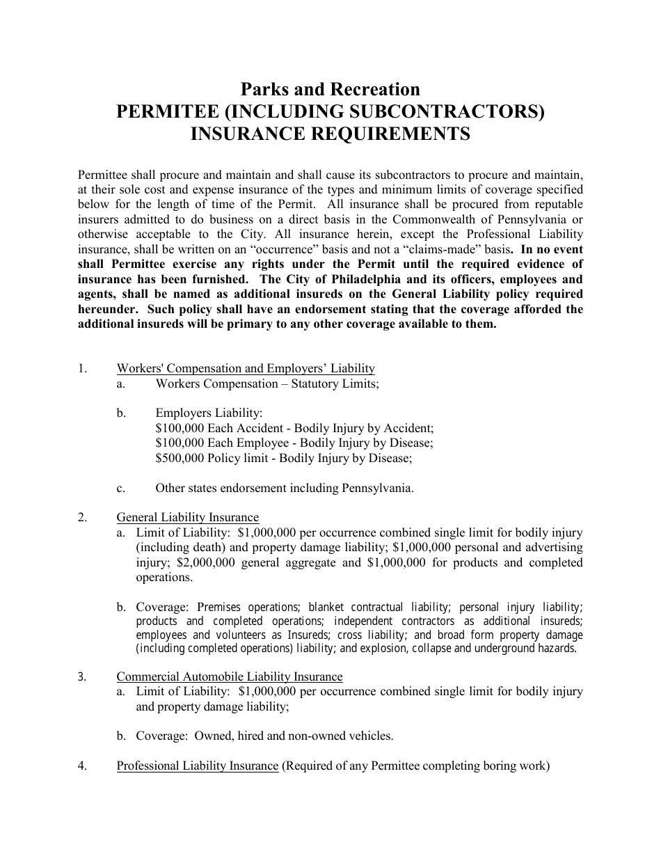 Hauling Permit Application - City of Philadelphia, Pennsylvania, Page 1