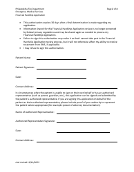 Emergency Medical Services Financial Hardship Application - City of Philadelphia, Pennsylvania, Page 2