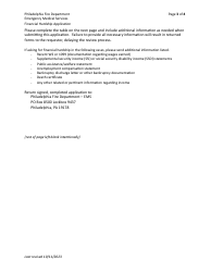 Emergency Medical Services Financial Hardship Application - City of Philadelphia, Pennsylvania, Page 3