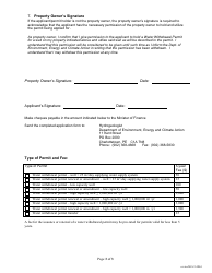 Application for Water Withdrawal Permit - Groundwater - Prince Edward Island, Canada, Page 3
