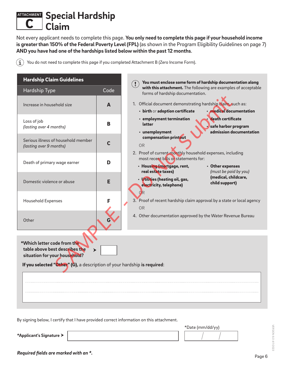 Customer Assistance Application - Sample - City of Philadelphia, Pennsylvania, Page 7