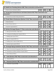 Form P_007_CHK 2018 Plumbing Code Plan Review Checklist - City of Philadelphia, Pennsylvania, Page 3