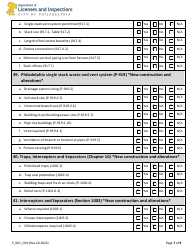 Form P_007_CHK 2018 Plumbing Code Plan Review Checklist - City of Philadelphia, Pennsylvania, Page 7