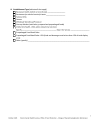 Plan Review Application Form for Stationary Food Establishments Change of Ownership/Licensee Only - City of Philadelphia, Pennsylvania, Page 7