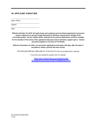 Encroachment Agreement Assignment and Amendment Application Form - City of Fort Worth, Texas, Page 4