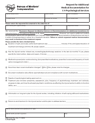 Document preview: Form C-9-A PSYCH (BWC-1112) Request for Additional Medical Documentation for C-9 Psychological Services - Ohio