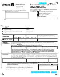 Forme 0550F Demande De Remboursement Perte De Produit (Prl)/Paiement De Taxe En Trop - Ontario, Canada (French), Page 3