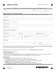 Form OR-40 (150-101-040) Oregon Individual Income Tax Return for Full-Year Residents - Oregon, Page 7