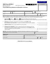 Document preview: Form OR-W-4 (150-101-402) Oregon Withholding Statement and Exemption Certificate - Oregon