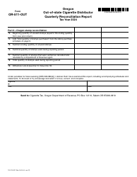 Form OR-511-OUT (150-105-057) Oregon Out-of-State Cigarette Distributor Quarterly Reconciliation Report - Oregon, Page 2
