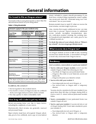 Instructions for Form OR-40, 150-101-040 Oregon Individual Income Tax Return for Full-Year Residents - Oregon, Page 5