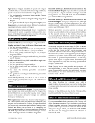Instructions for Form OR-40, 150-101-040 Oregon Individual Income Tax Return for Full-Year Residents - Oregon, Page 6