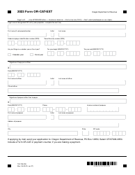 Form OR-CAT-EXT (150-106-006) Application for Extension of Time to File an Oregon Corporate Activity Tax Return - Oregon, Page 2