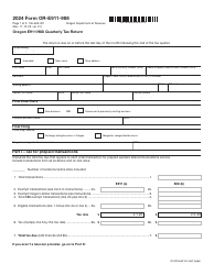 Form OR-E911-988 (150-603-001) Oregon E911/988 Quarterly Tax Return - Oregon