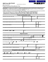 Form OR-PTD-RF (150-490-028) Property Tax Deferral Recertification Form - Oregon