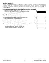 Instructions for Form 150-107-110 Schedule OR-21-MD-PT Pass Through of Distributive Share of Proceeds, Addition, and Credit - Oregon, Page 2