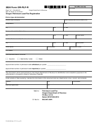 Document preview: Form OR-PLF-R (150-608-001) Oregon Petroleum Load Fee Registration - Oregon, 2024