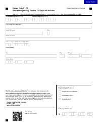 Document preview: Form OR-21-V (150-107-172) Pass-Through Entity Elective Tax Payment Voucher - Oregon