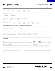 Document preview: Form OR-CAT (150-106-003) Oregon Corporate Activity Tax Return - Oregon, 2023