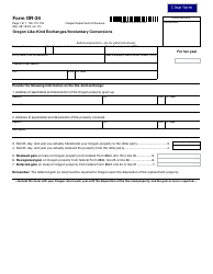 Document preview: Form OR-24 (150-101-734) Oregon Like-Kind Exchanges/Involuntary Conversions - Oregon