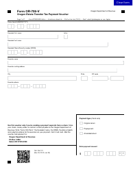 Document preview: Form OR-706-V (150-104-172) Oregon Estate Transfer Tax Payment Voucher - Oregon