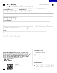 Document preview: Form OR-65-V (150-101-066) Oregon Partnership Income Return Payment Voucher - Oregon