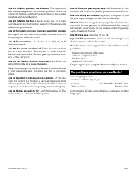 Instructions for Form OR-530, 150-605-004 Oregon Quarterly Tax Return for Tobacco Distributors - Oregon, Page 2