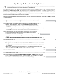 Instrucciones para Formulario OR-W-4, 150-101-402-5 Declaracion De Retenciones Y Certificado De Exencion De Oregon - Oregon (Spanish), Page 8