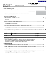 Form OR-65 (150-101-065) Oregon Partnership Income Return - Oregon, Page 2