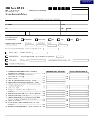 Document preview: Form OR-OC (150-101-154) Oregon Composite Return - Oregon, 2023