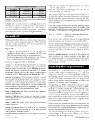 Instructions for Form OR-OC, 150-101-154 Oregon Composite Return - Oregon, Page 6