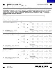Document preview: Form 150-101-063 Schedule OR-ASC Oregon Adjustments for Form or-40 Filers - Oregon, 2023