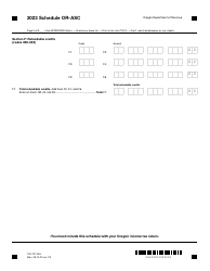 Form 150-101-063 Schedule OR-ASC Oregon Adjustments for Form or-40 Filers - Oregon, Page 3