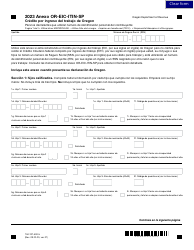 Document preview: Formulario 150-101-500-5 Anexo OR-EIC-ITIN-SP Credito Por Ingreso Del Trabajo De Oregon - Oregon (Spanish), 2023