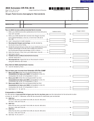 Form 150-101-161 Schedule OR-FIA-40-N Oregon Farm Income Averaging for Nonresidents - Oregon