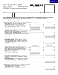 Document preview: Form 150-101-164 Schedule OR-FIA-COMP Oregon Farm Income Averaging Computation of Tax - Oregon, 2023