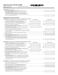 Form 150-101-164 Schedule OR-FIA-COMP Oregon Farm Income Averaging Computation of Tax - Oregon, Page 2