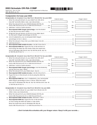 Form 150-101-164 Schedule OR-FIA-COMP Oregon Farm Income Averaging Computation of Tax - Oregon, Page 3
