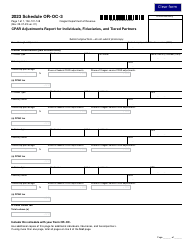 Document preview: Form 150-101-148 Schedule OR-OC-3 Cpar Adjustments Report for Individuals, Fiduciaries, and Tiered Partners - Oregon, 2023