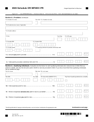 Form 150-101-197 Schedule OR-WFHDC-PR Working Family Household and Dependent Care Credit for Prior Year Expenses - Oregon, Page 3