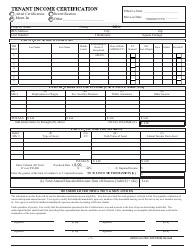 Document preview: ADFA Form 500 Tenant Income Certification - Arkansas