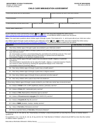 Document preview: Form F-44019A Child Care Immunization Assessment - Wisconsin